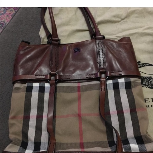 Like New Burberry Bridle Tote - Picture 3 of 13